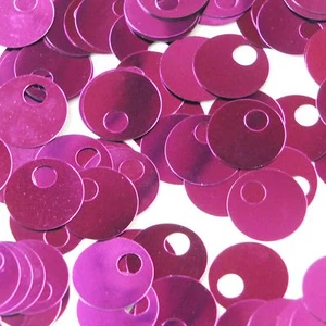 Large Hole Round Sequin 20mm Bright Violet Purple Metallic Paillette Made in USA - Picture 1 of 2