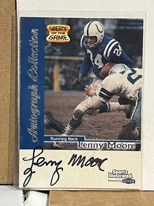 Lenny Moore 1999 Fleer Sports Illustrated autógrafo Greats of the Game HOF Colts - Imagen 1 de 1