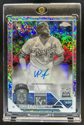 2023 Topps Chrome Vinnie Pasquantino Auto RC B&W Mini Diamond Refractor #AC-VP - Image 1 of 2