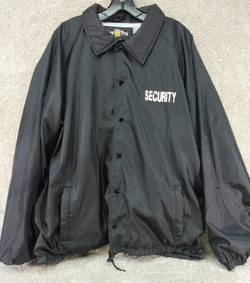 Law Pro Men's Security Jacket Black XL – Faded Logo, Good Used Condition - Image 1 of 4