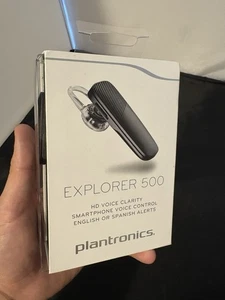 Casque Bluetooth sans fil Plantronics Explorer 500 téléphone vocal HD noir scellé - Photo 1 sur 5