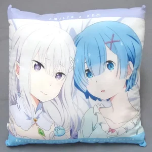Re:ZERO -Starting Life in Another World- Emilia & Rem Reversible Cushion Pillow - Picture 1 of 2
