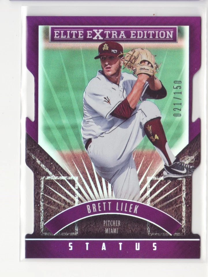 2015 Elite Extra Edition Status Purple Die Cut #51 Brett Lilek 021/150 Flat S/H - Image 1 of 1