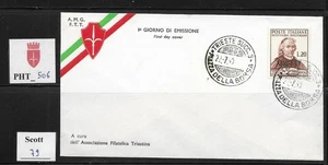 PHT_506. TRIESTE FTT. FDC w. 1950 LUDOVICO MURATORI. Scott 79 - Picture 1 of 1