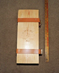 Macallan 25 Yr Anniversary Malt Scotch Whiskey Wooden Box Leather Strap Empty - Picture 1 of 10