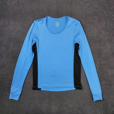 Brooks Running Shirt Womens Medium Blue Black Long Sleeve Athletic Top Training - Image 1 of 4