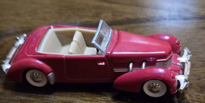 3" Racing Champions 1937 Cord Phaeton Sedan 812 Red w/ Tan Interior 1:64 Scale - Image 1 of 4