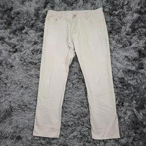 Tori Richard Chinohose Herren 36 x 30 khaki Stretch 5-Pocket Freizeit flache Vorderseite - Bild 1 von 23
