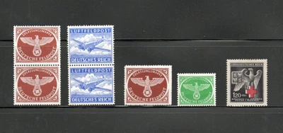 1942-1944 Germany WWII Military Feldpost Deutsches Reich Stamps MNH/MLH - Image 1 of 2