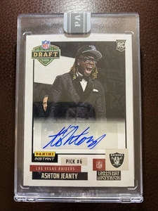 2025 Panini Instant Draft Night ASHTON JEANTY AUTO RC ROOKIE LV RAIDERS #6 85/99 - Picture 1 of 2
