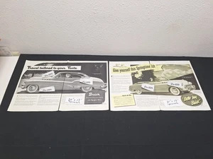 2 Vintage 1950 BUICK ADS Original Print Ad Literature - Picture 1 of 3
