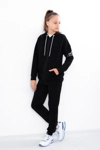 Teen Girls’ Two-Layer Knit Tracksuit – Comfortable Zip Hoodie & Elastic Waist... - Picture 1 of 9