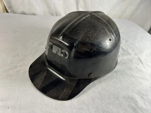 MSA COMFO-CAP Antiguo CASCO DE VENA BAJA DE MINERO DE CARBÓN A RAYAS DE TIGRE - Imagen 1 de 10