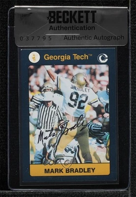 BAS 1991 Collegiate Collection Georgia Tech Mark Bradley Seal of Authenticity - Image 1 of 2