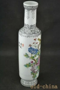 Handmade Antique Old Chinese Porcelain Vase Hand Painted  Arts Crafts drawing - Picture 1 of 7