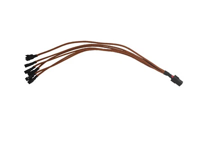 DEEP IN THE MINES LLC Deep In The Mines 6 Pin PCI to 6 Fan Connectors 22 AWG 17 Inch Length