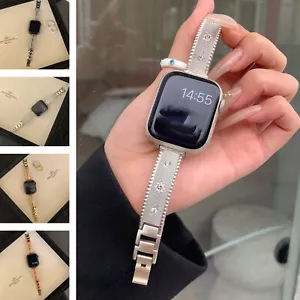 Für Apple Watch Series 10 9 8 7 6 5 Ultra Diamond-embedded Metall Armband Bracelet - Bild 1 von 17