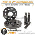 Wheel Spacers (2) & Bolts 15mm for BMW X5M [F15] 15-18 On Original Wheels BMW X5 M