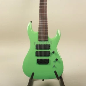 Green 8 String Electric Guitar Without Frets Black Hardware Rosewood Fretboard - Picture 1 of 7