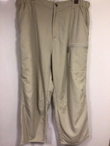 Men’s White Sierra 100% Nylon Insect Shield Beige Cargo Long Pants. Size 38 - Picture 1 of 3