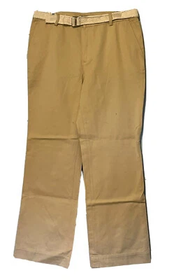 Pantalones de mezclilla LAUREN Ralph Lauren para mujer talla 10 caqui corte bota algodón con cinturón Foto 1 de 4