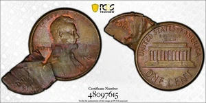 SuperRare ChAU 1964-D Huge Peeling Attached Lamination incl Date/MM! PCGS AU58! - Picture 1 of 4