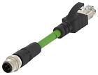 Sensor Cable, D-Code, M12 Plug, Rj45 Plug, 4 Positions, 10 M, 32.8 Ft