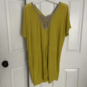 PREOWNED MODA INTERNATIONAL VICTORIAS SECRET YELLOW COVER UP S/ XS - Picture 1 of 5