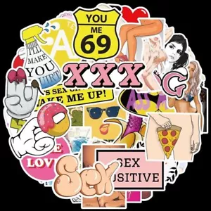96Pcs Adult Stickers Bomb Skateboard Guitar Luggage Sexy Girls Vinyl Decals Lot - Picture 1 of 11
