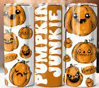 Pumpkin Junkie  Tumbler 20oz Skinny Cup Mug Stainless Steel
