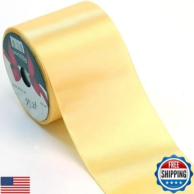 Star Quality 3 Inch Wide Satin Ribbon by 25 Yard Spool| Polyester Tape for Fl - Image 1 of 4