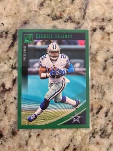 2018 Panini Donruss Press Proof Green Ezekiel Elliott #76 - Imagen 1 de 2