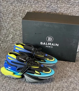 Balmain Men's Unicorn Low Top Chunky Sneakers Neoprene Men's Size 13 - Picture 1 of 12