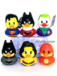 DC Comics Rubber Duckies Joker Batman Wonder Woman Superman Flash Ducks Toys New - Picture 1 of 4