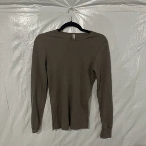 American Apparel Dark Taupe Long Sleeve T-Shirt Size XS - Picture 1 of 4
