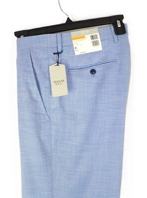 Alfani Men's Slim-Fit Stretch Knit Suit Pants Brushed Blue 32x34 NWT - Image 1 of 4