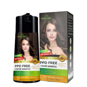 PPD Free Natural Hair Dye Color Shampoo - Herbishh - Picture 1 of 76