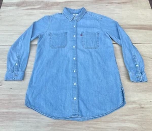 LEVI'S Camicia Denim Bottoni Manica Lunga Vestibilità Moderna Tasca Uomo Blu TAGLIA M - Foto 1 di 8
