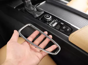 Bright Silver Electronic Handbrake Cover Trim Fit For Volvo XC90 2016 2017-2023 - Foto 1 di 8