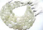Natural white moonstone Tear Drop Beads Straigh drilled Strand 8inch size 7x10m.