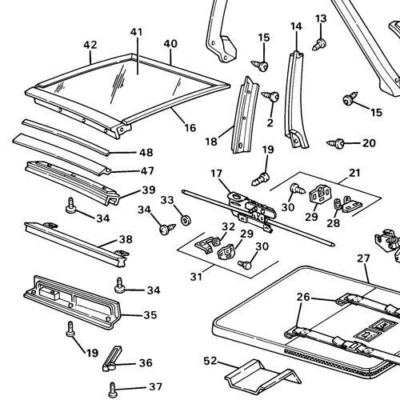 1982-92 Chevrolet Camaro, Pontiac Firebird, T-Top upper deflector molding RH #47 - Image 1 of 2
