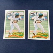 1989 Topps Traded - #48T Rickey Henderson Oakland Athletics Quantity 2