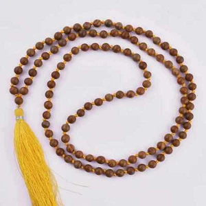 8mm Natural knot Sandalwood gemstone beads Tassel necklace Men Yoga Beads - Picture 1 of 7