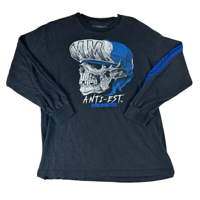 Metal Mulisha T Shirt Adult L Black Skull Sergeant LONG Sleeve Crew Neck GUC - Image 1 of 4
