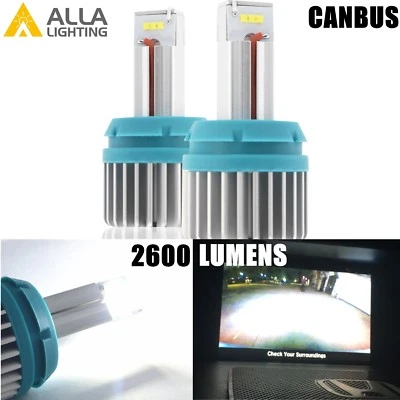 Alla Lighting LED 6000K 7441 CANBUS Error Back Up Light Bulbs Reverse Lamp White - Image 1 of 4