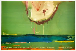 HELEN FRANKENTHALER RARE 1988 ABSTRACT EXPRESSIONIST LITHO PRINT EXHBT POSTER - Picture 1 of 10