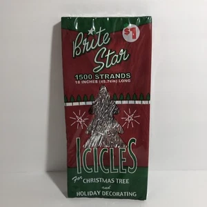 Christmas Tree Tinsel Icicles Retro 1500 Strands MCM Vintage in Box 18 Inch - Picture 1 of 4