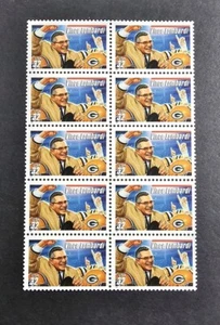 U.S. Stamps SC # 3147, Vince Lombardi: Football Coaches 32¢ Block 10 - Picture 1 of 1