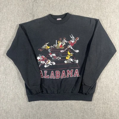 Sudadera Alabama Mediana 1996 De Colección? Crimson Tide Looney Tunes negro descolorido Foto 1 de 4