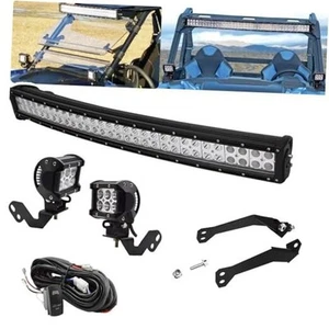 32 inch Front Windshield LED Curved Light Bar Mount Bracket Kit and 3 inch A  - Picture 1 of 8